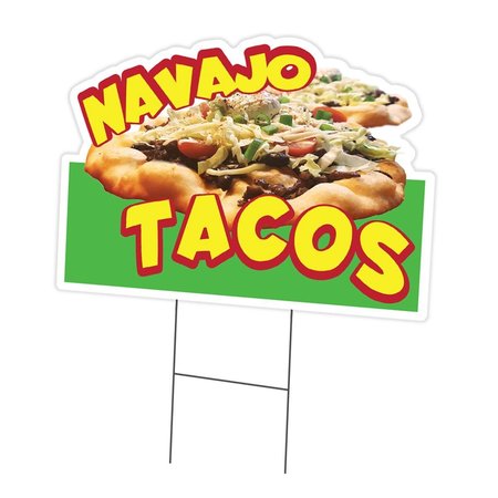 AMISTAD 18 x 24 in. Yard Sign & Stake - Navajo Tacos AM2028728